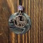 Midnight Wolf Washer Necklace