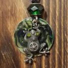 Steampunk Frog Washer Necklace