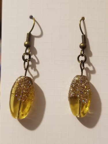 Yellow Dipped Earrings