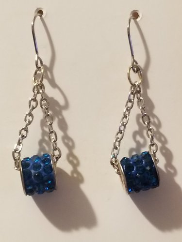 Sapphire Barrel Earrings