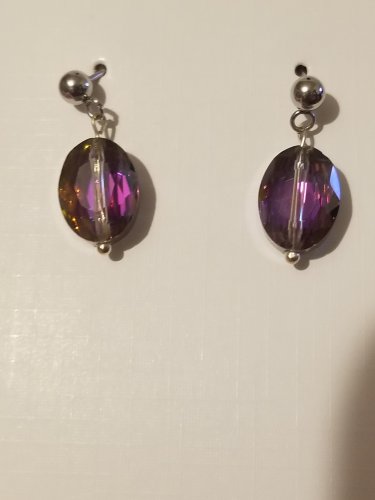 Oval Purple Studs