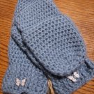 Blue Convertible Mittens