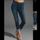 NWT CITIZENS of HUMANITY 24 high waist roll up blue jeans denim retro slim ankle