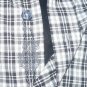 New ROBERT GRAHAM shirt S black white plaid w/ skulls contrast cuffs designer