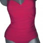 NWT OSCAR De La RENTA swimsuit M $650 formed cups ruched gathered tank stunning