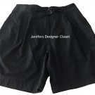NWT LACOSTE Pleated Shorts 42 10 Black $155 Womens walking bermuda