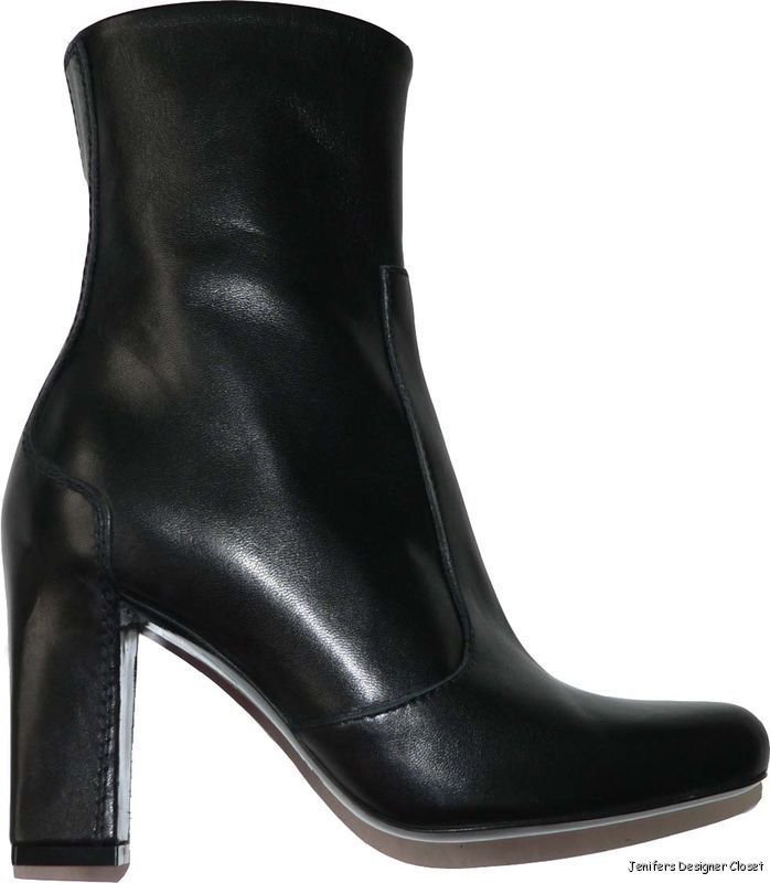 NEW MaxMara boots leather Italy black 35 4.5 5 ankle designer Max Mara ...