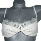NWT ROSAMOSARIO Italy chantilly lace bra demi $178 38B cream ivory bridal