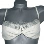 NWT ROSAMOSARIO Italy chantilly lace bra demi $178 38B cream ivory bridal