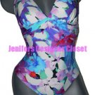 NWT GOTTEX designer swimsuit 6 floral v-neck slimming tank draped maillot v-neck NWT GOTTEX designer swimsuit 6 floral v-neck slimming tank draped maillot v-neck