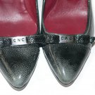 NEW COSTUME NATIONAL patent leather pumps heels shoes $754 37 charcoal designer NEW COSTUME NATIONAL patent leather pumps heels shoes $754 37 charcoal designer