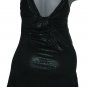NWT POLECI slinky shimmery little black dress twist cocktail 12 L party $350