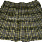 NWT THEORY 8 pleated mini skirt $295 yellow charcoal plaid designer schoolgirl
