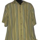 TOMMY BAHAMA M striped Camp Shirt SILK Excellent mens resort bowling