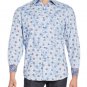 NWT ROBERT GRAHAM shirt M blue paisley contrast cuffs designer $248 classic fit