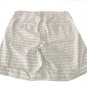 NWT KINETIX men's shorts Medium striped gray cream cotton cuffed casual $128