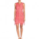 NWT SHOSHANNA lace dress 2 salmon orange $395 crochet zig-zag hemline dressy NWT SHOSHANNA lace dress 2 salmon orange $395 crochet zig-zag hemline dressy