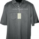 NWT FAIRWAY & GREENE polo golf shirt XL herringbone black white Mercerized mens