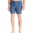 NWT MR. SWIM L swim trunks board shorts swimsuit men's blue heathered hybrid