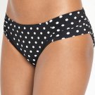 NWT PANACHE Anya XS US gathered polka dot bikini bottoms swimsuit black white