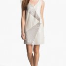 NEW ERIN FETHERSTON 2 dress sleeveless sequins beaded ivory party wedding formal