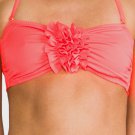 NWT EBERJEY solid M Swimsuit bandeau top neon strapless Dahlia bikini separates