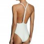 NWT TULAROSA swimsuit L maillot 1-piece ivory strappy with blush pink and mocha
