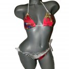 NWT CLOVER CANYON Swim M swimsuit bikini 2pc string ties floral high-end NWT CLOVER CANYON Swim M swimsuit bikini 2pc string ties floral high-end