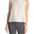 NWT THEORY LG A-line silk print sleeveless layered top sleeveless blouse $335