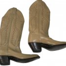 NEW Vintage JUSTIN Cowboy Western Boots bone Women's 5.5 A Narrow ladies tan