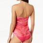 NWT RALPH LAUREN 4 Calypso flyaway one-piece swimsuit pink & coral mesh overlay