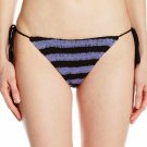 NWT MARA HOFFMAN Swim M crochet bikini bottom only navy purple $150 swimsuit