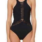 NWT RED CARTER ladies XS macrame high neck maillot swimsuit bathing suit $160