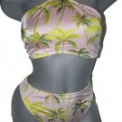 NWT TOMMY HILFIGER 10 bikini swimsuit high neck halter gold ring 2 PC tropical NWT TOMMY HILFIGER 10 bikini swimsuit high neck halter gold ring 2 PC tropical