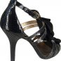 NEW NANETTE LEPORE 8 M python suede stilettos heels shoes black ruffled snake