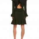 NWT JAY GODFREY dress 10 cutout back cocktail party evening black ruffle formal