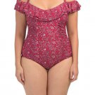 NWT GOTTEX Plus Sized 18W Off-The-Shoulder ruffle swimsuit tummy-control ruched NWT GOTTEX Plus Sized 18W Off-The-Shoulder ruffle swimsuit tummy-control ruched