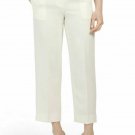 NWT THEORY 6 high waist pants slacks trousers straight Rice crepe cream $335