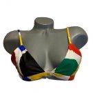 New MARA HOFFMAN L rainbow color block bikini top halter separates swimsuit New MARA HOFFMAN L rainbow color block bikini top halter separates swimsuit