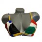 New MARA HOFFMAN L rainbow color block bikini top halter separates swimsuit