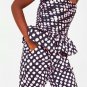 NWT TANYA TAYLOR 10 Sophie polka dot strapless corset peplum top $295 black pink