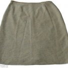 NWT ST. JOHN COUTURE Collection 8 skirt woven career $1095 straight gold silver