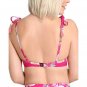 NWT NANETTE LEPORE 6 swimsuit bikini hot pink floral tropical padded tassels