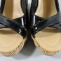 CAR SHOE 37 B wedge high heels black patent platform shoes $395 dust bags box