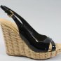 CAR SHOE 37 B wedge high heels black patent platform shoes $395 dust bags box