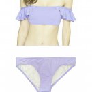 NWT VINCE CAMUTO XS bikini swimsuit bathing suit lilac ruffled off-shoulder