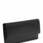 NIB TUMI long wallet smooth leather slim black envelope designer $475