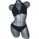 NWT GIDEON OBERSON 8 halter bikini swimsuit black 2PC designer bathing suit