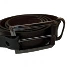 NWT TUMI men's 44/110 belt leather gunmetal hardware France dark brown luxury NWT TUMI men's 44/110 belt leather gunmetal hardware France dark brown luxury