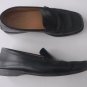 TOD'S 5.5 loafers black leather driving shoes Italy flat sleek patent penny
